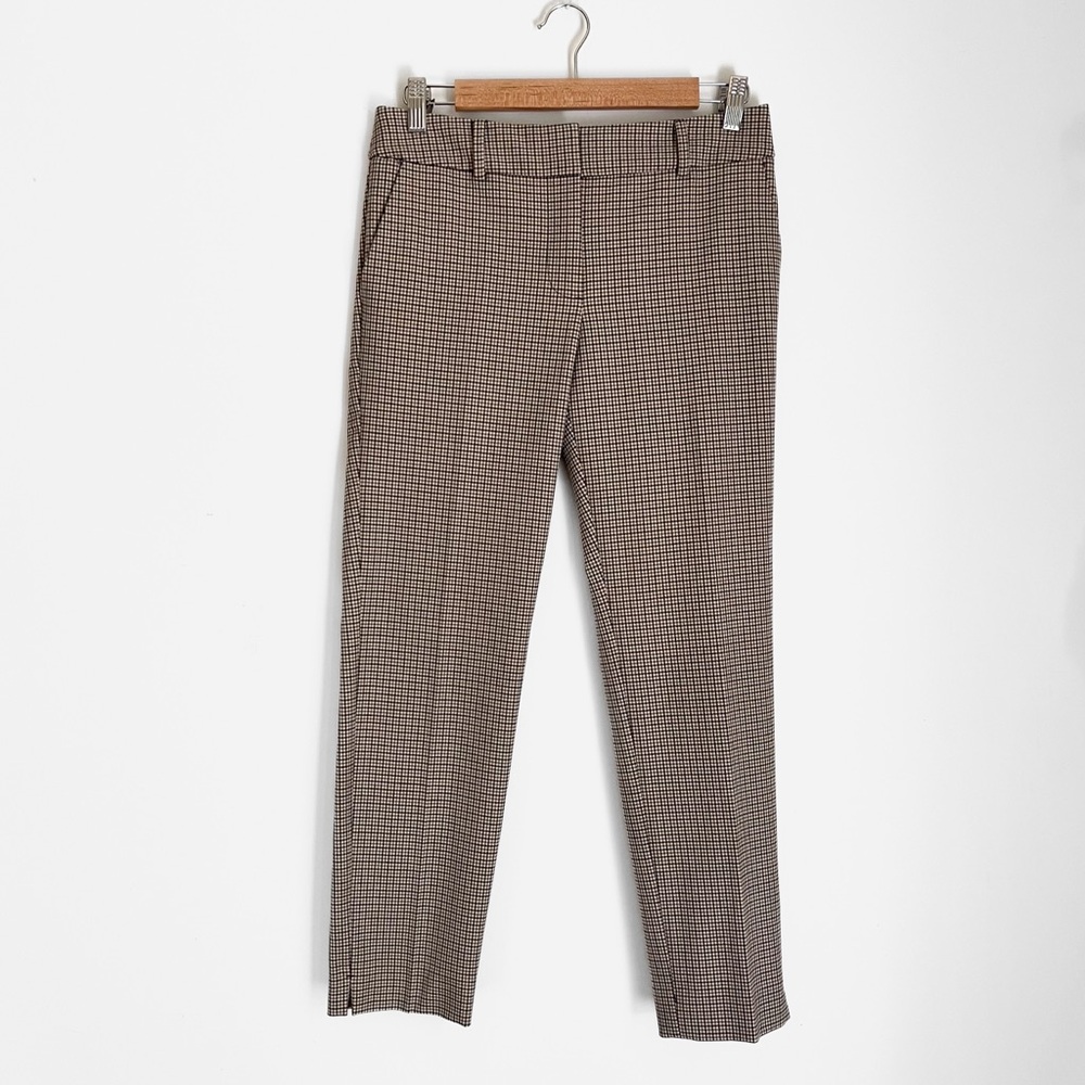 Talbots Hampshire Straight Ankle Pants Multicolor Houndstooth
